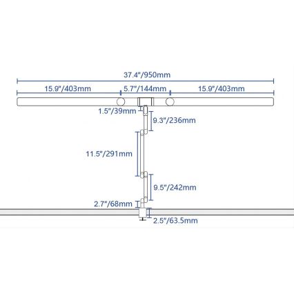 LED Zatemnitvena na dotik fleksibilna namizna svetilka POINTIQ LED/24W/230V 3000-6500K CRI 92 črna