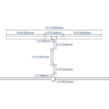 LED Zatemnitven na dotik flexible namizna svetilka LED/24W/230V 3000-6500K CRI 92 črna