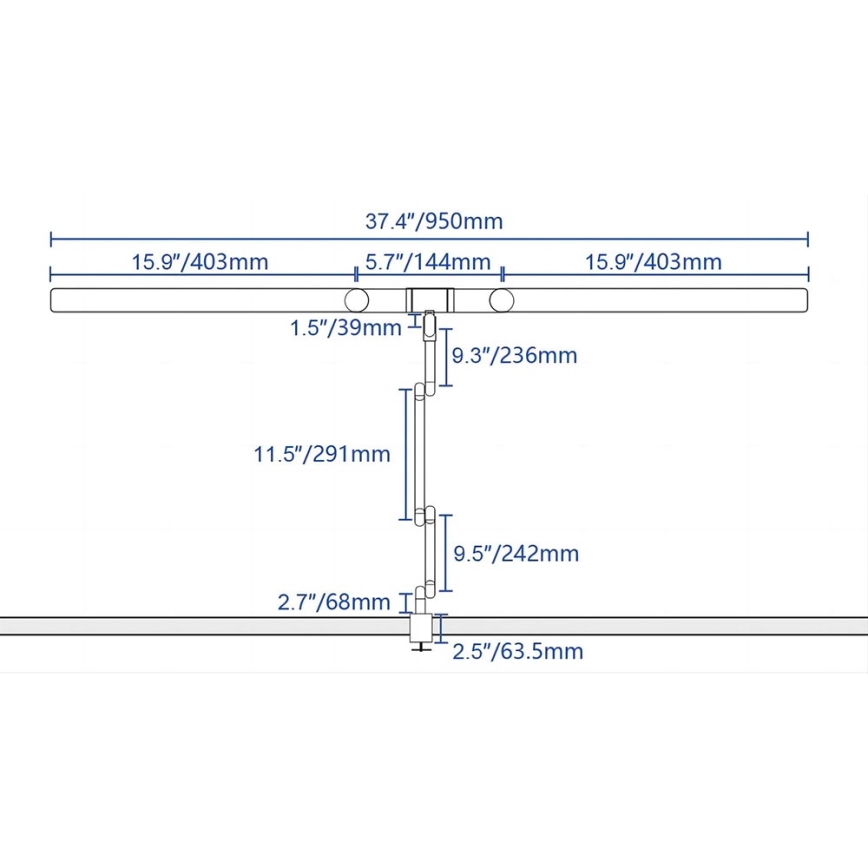 LED Zatemnitvena na dotik fleksibilna namizna svetilka POINTIQ LED/24W/230V 3000-6500K CRI 92 črna