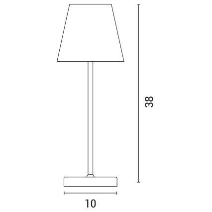 LED Zatemnitvena namizna svetilka na dotik LED/3,5W/5V 5200 mAh IP54 bela