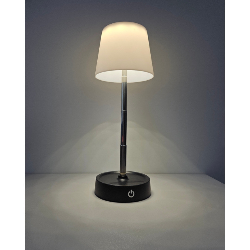 LED Zatemnitvena namizna svetilka na dotik LED/3W/5V USB 800 mAh bela