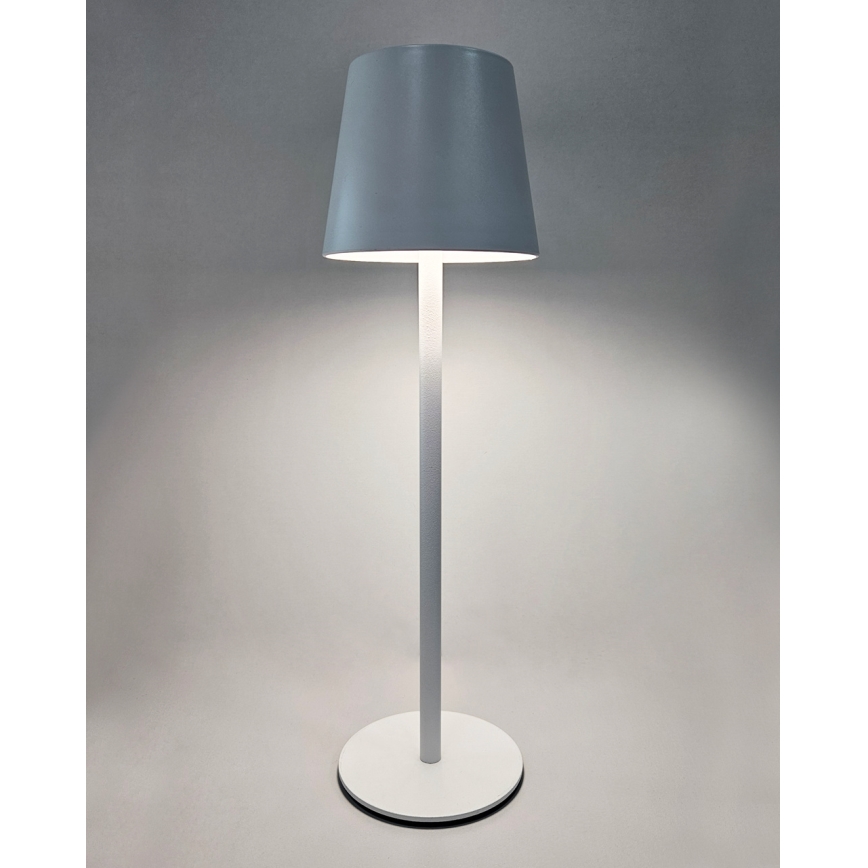LED Zatemnitvena namizna svetilka na dotik LED/5W/5V USB 1200 mAh bela