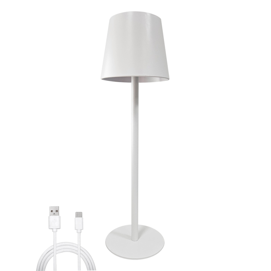 LED Zatemnitvena namizna svetilka na dotik LED/5W/5V USB 1200 mAh bela