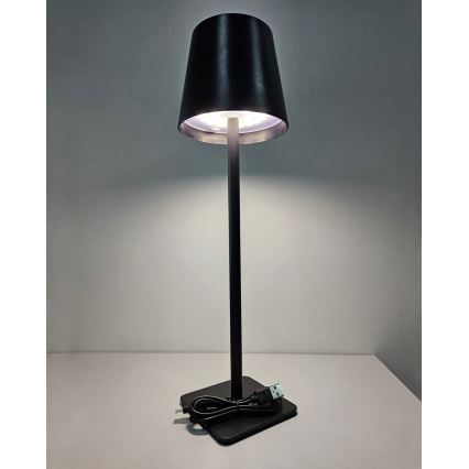 LED Zatemnitvena namizna svetilka na dotik LED/5W/5V USB 1200 mAh črna