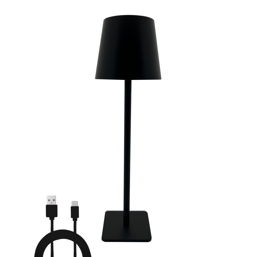 LED Zatemnitvena namizna svetilka na dotik LED/5W/5V USB 1200 mAh črna