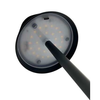 LED Zatemnitvena namizna svetilka na dotik LED/5W/5V USB 1200 mAh črna