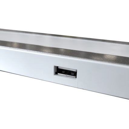 LED Zatemnitvena namizna svetilka na dotik MADERA LED/7W/230V USB bela