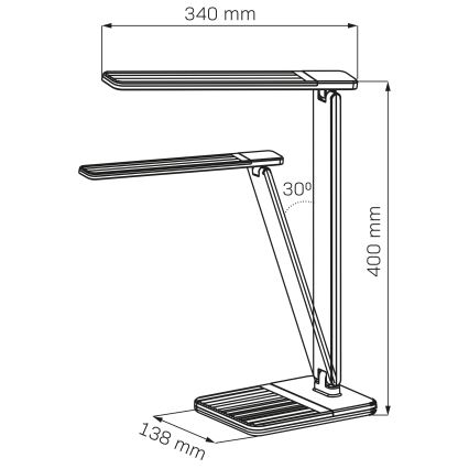 LED Zatemnitvena namizna svetilka na dotik PRESTIGE LED/12W/230V 2700/4000K/6500K črna