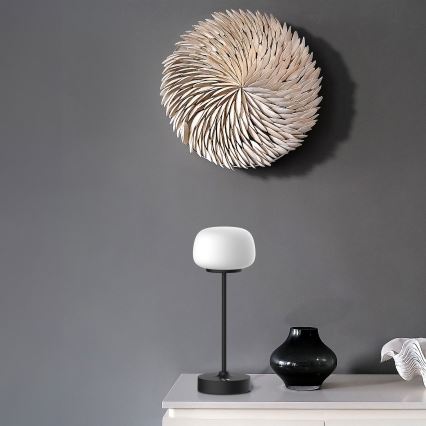 LED Zatemnitvena namizna svetilka na dotik RIMINI LED/2W/5V USB 2000 mAh črna/bela