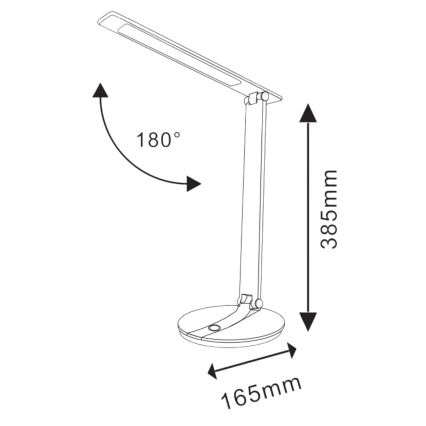 LED Zatemnitvena namizna svetilka na dotik SERRA LED/8W/230V črna