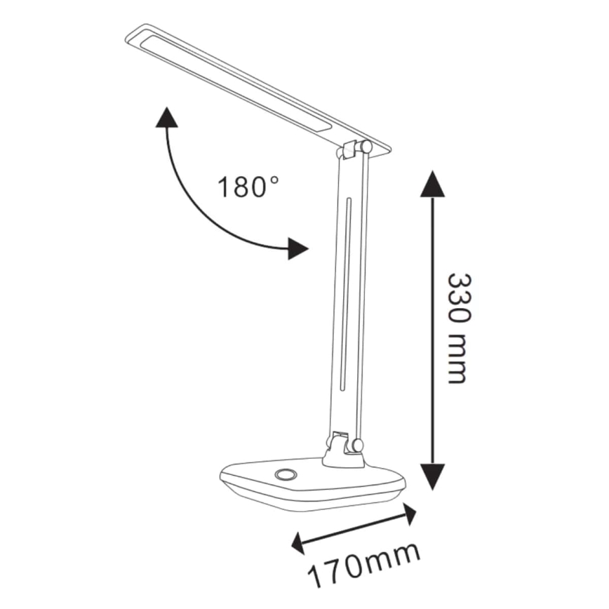 LED Zatemnitvena namizna svetilka na dotik VINTO LED/8W/230V črna