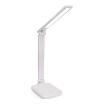 LED Zatemnitvena namizna svetilka na dotik z brezžičnim polnjenjem in USB priključkom REMUS LED/5W/230V bela