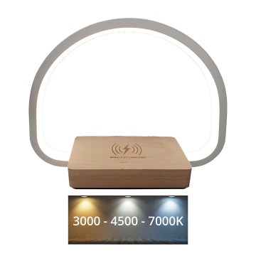 LED Zatemnitvena namizna svetilka na dotik z brezžičnim polnjenjem LED/10W/5V 3000/4500/7000K