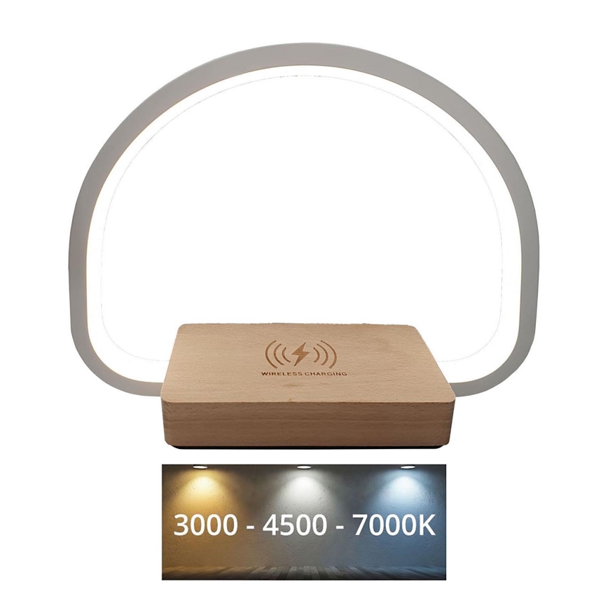 LED Zatemnitvena namizna svetilka na dotik z brezžičnim polnjenjem LED/10W/5V 3000/4500/7000K
