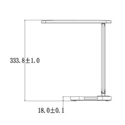 LED Zatemnitvena namizna svetilka na dotik z USB KIARA LED/7W/230V bela