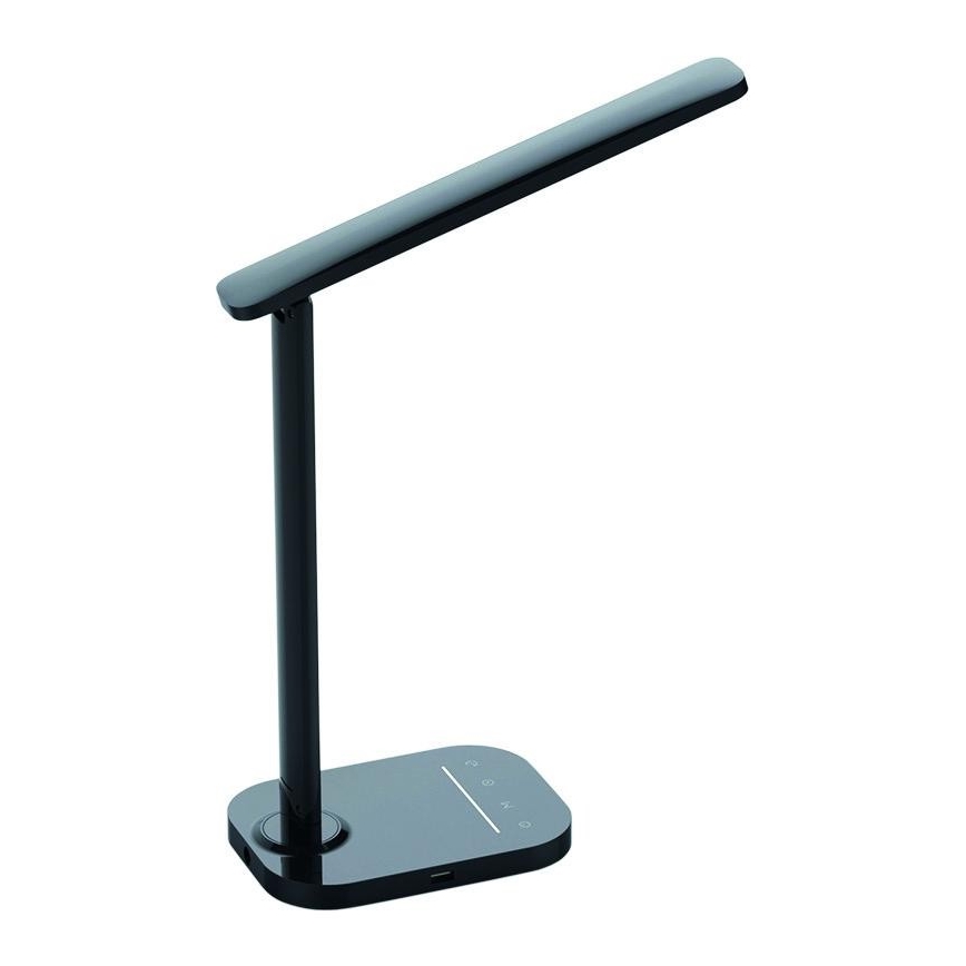 LED Zatemnitvena namizna svetilka na dotik z USB KIARA LED/7W/230V črna