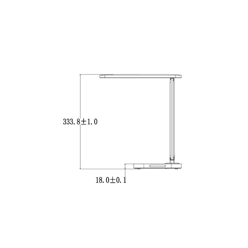 LED Zatemnitvena namizna svetilka na dotik z USB KIARA LED/7W/230V črna