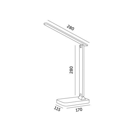 LED Zatemnitvena namizna svetilka NOBLITE N LED/7W/230V 3000/4000/6500K bela