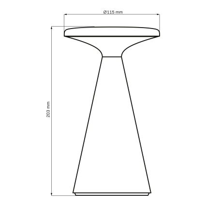 LED Zatemnitvena zunanja namizna svetilka na dotik PAROS LED/1,8W/5V USB 1800 mAh IP44 bela
