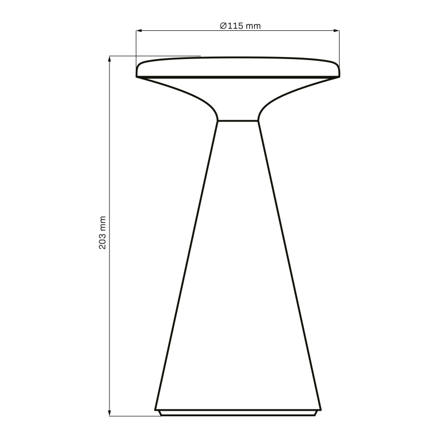 LED Zatemnitvena zunanja namizna svetilka na dotik PAROS LED/1,8W/5V USB 1800 mAh IP44 bela