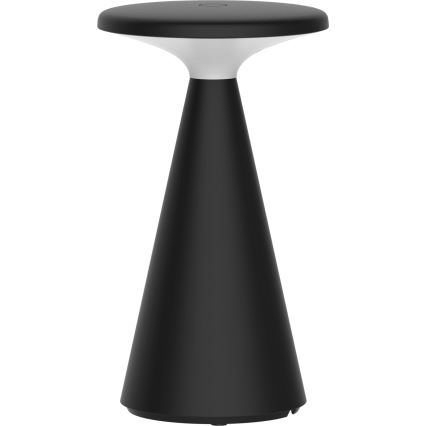 LED Zatemnitvena zunanja namizna svetilka na dotik PAROS LED/1,8W/5V USB 1800 mAh IP44 črna
