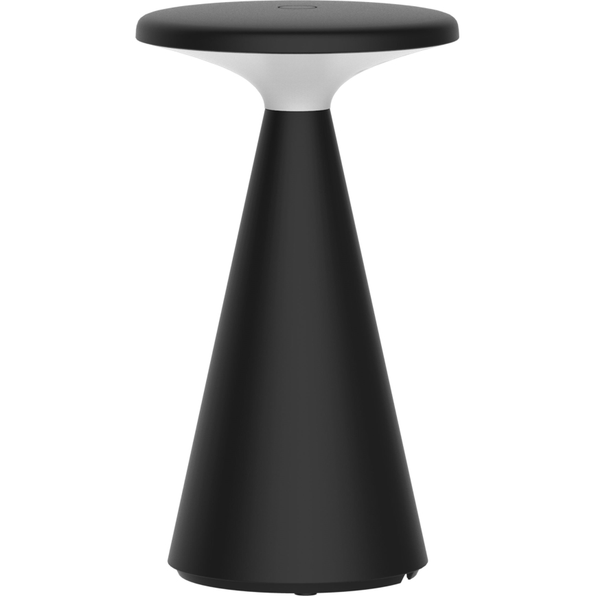 LED Zatemnitvena zunanja namizna svetilka na dotik PAROS LED/1,8W/5V USB 1800 mAh IP44 črna
