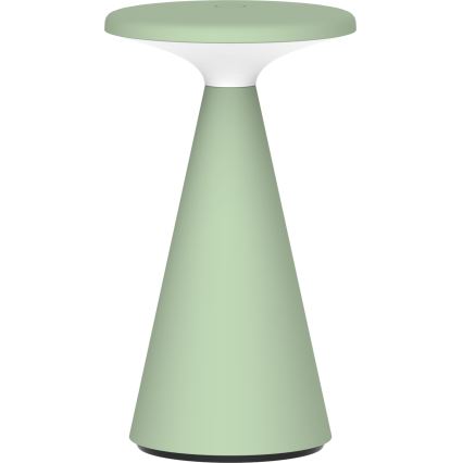 LED Zatemnitvena zunanja namizna svetilka na dotik PAROS LED/1,8W/5V USB 1800 mAh IP44 zelena
