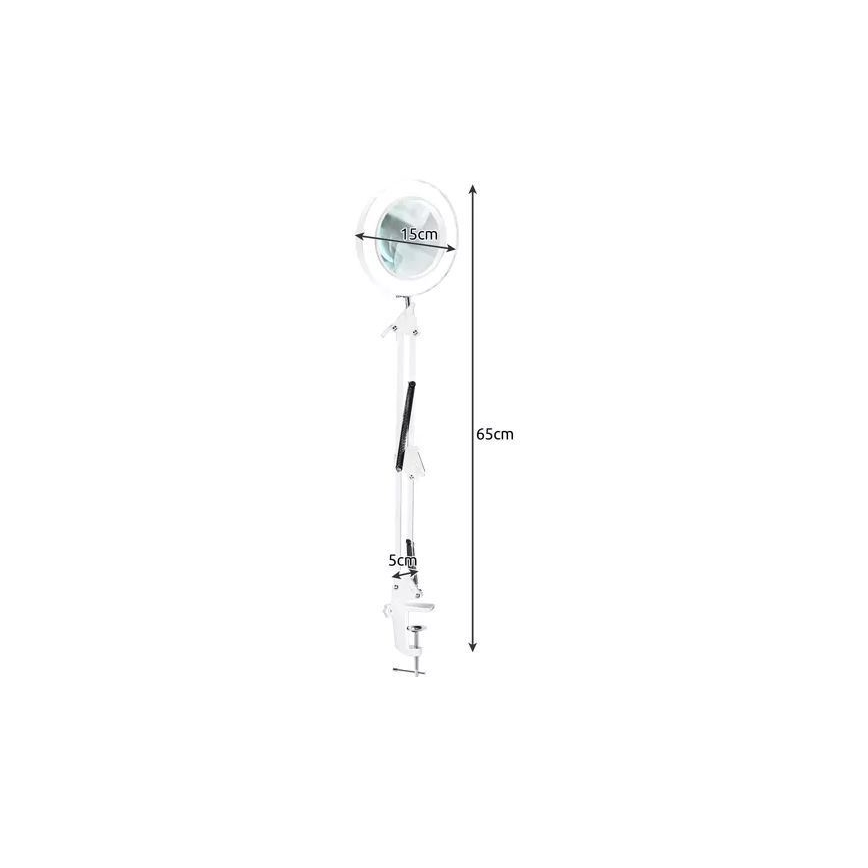 LED Zatemnitvena namizna svetilka s povečevalnim steklom LED/6W/5V 3000K/4000K/6000K bela