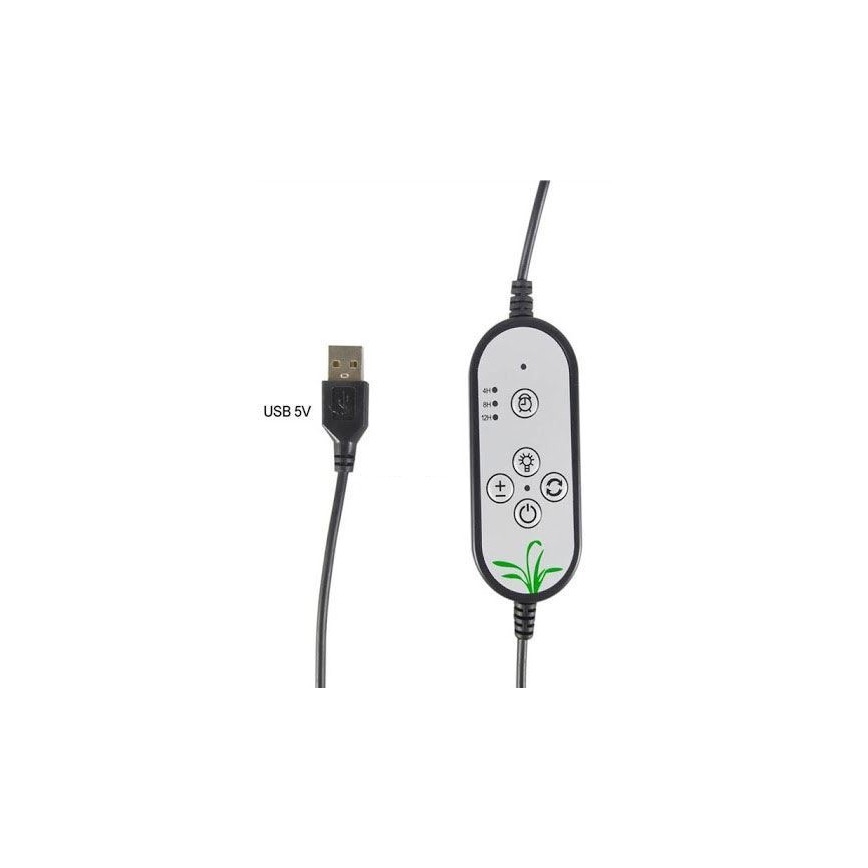 LED Zatemnitvena namizna svetilka s sponko za gojenje rastlin LED/12W/5V