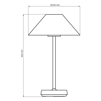 LED Zatemnitvena zunanja namizna svetilka na dotik SERENGETI LED/3,4W/5V USB 3600 mAh IP44 črna