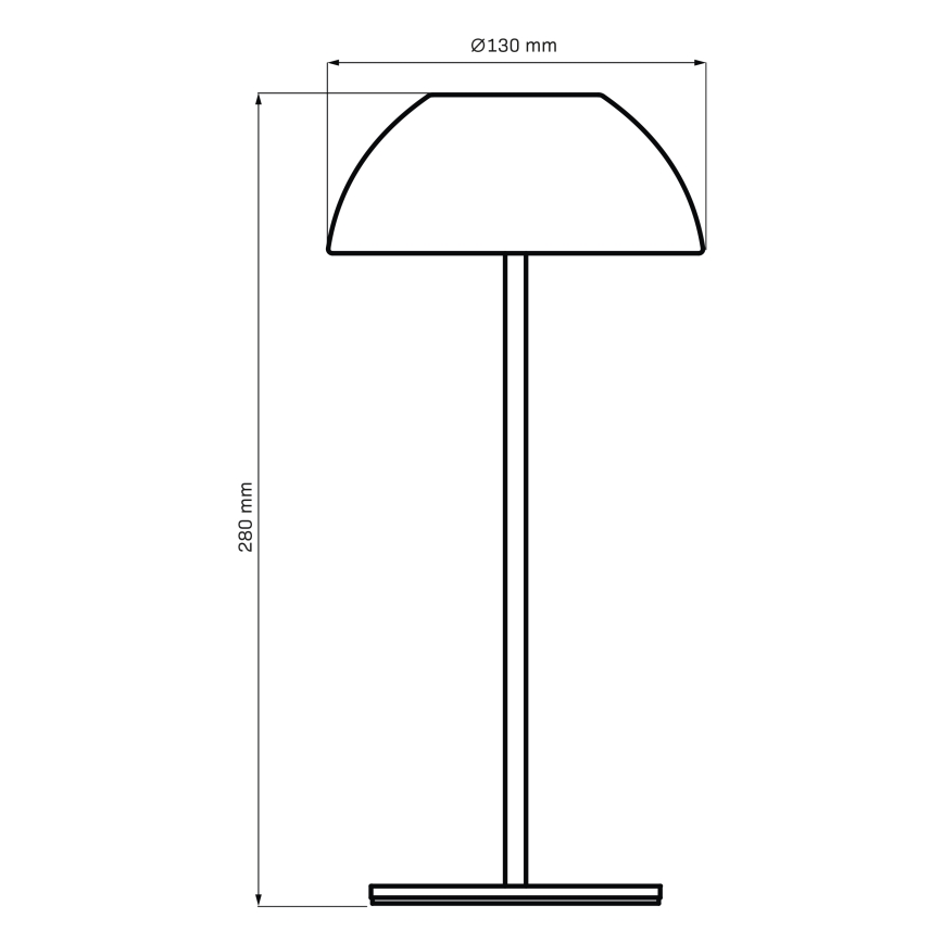 LED Zatemnitvena zunanja namizna svetilka na dotik TANZANIA LED/1,8W/5V USB 1800 mAh IP44 črna