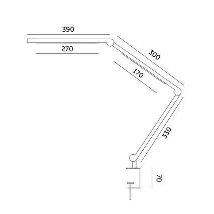 LED Zatemnitvena namizna svetilka TENUIX FOLD LED/20W/230V 3000-6500K črna