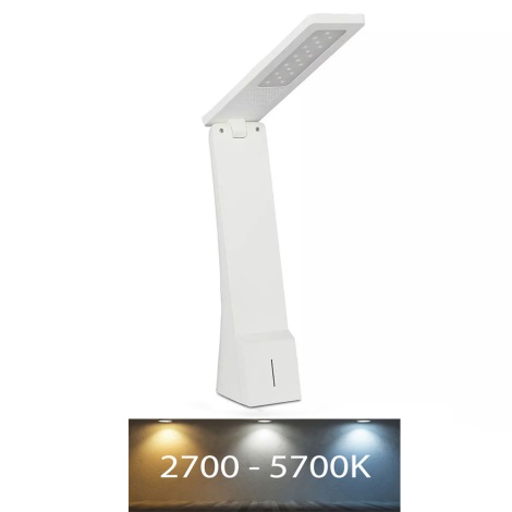 LED Zatemnitvena namizna svetilka USB LED/4W/5V 1200 mAh 3000K/4000K/5000K belo/zlata