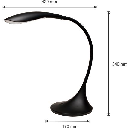 LED Zatemnitvena namizna svetilka VELA LED/6,5W/230V črna