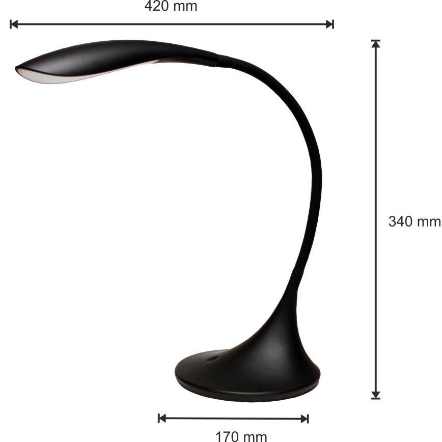 LED Zatemnitvena namizna svetilka VELA LED/6,5W/230V črna