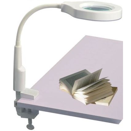 LED zatemnitvena namizna svetilka z bifokalnim povečevalnim steklom LED/6W/230V 6000-7000K bela