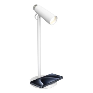 LED Zatemnitvena namizna svetilka z brezžični Qi polnjenje TIT LED/12W/230V bela