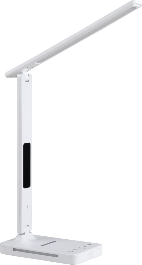 LED Zatemnitvena namizna svetilka z brezžičnim polnjenjem QI, zaslon in USB port LED/7W/230V 3000-6000K bela