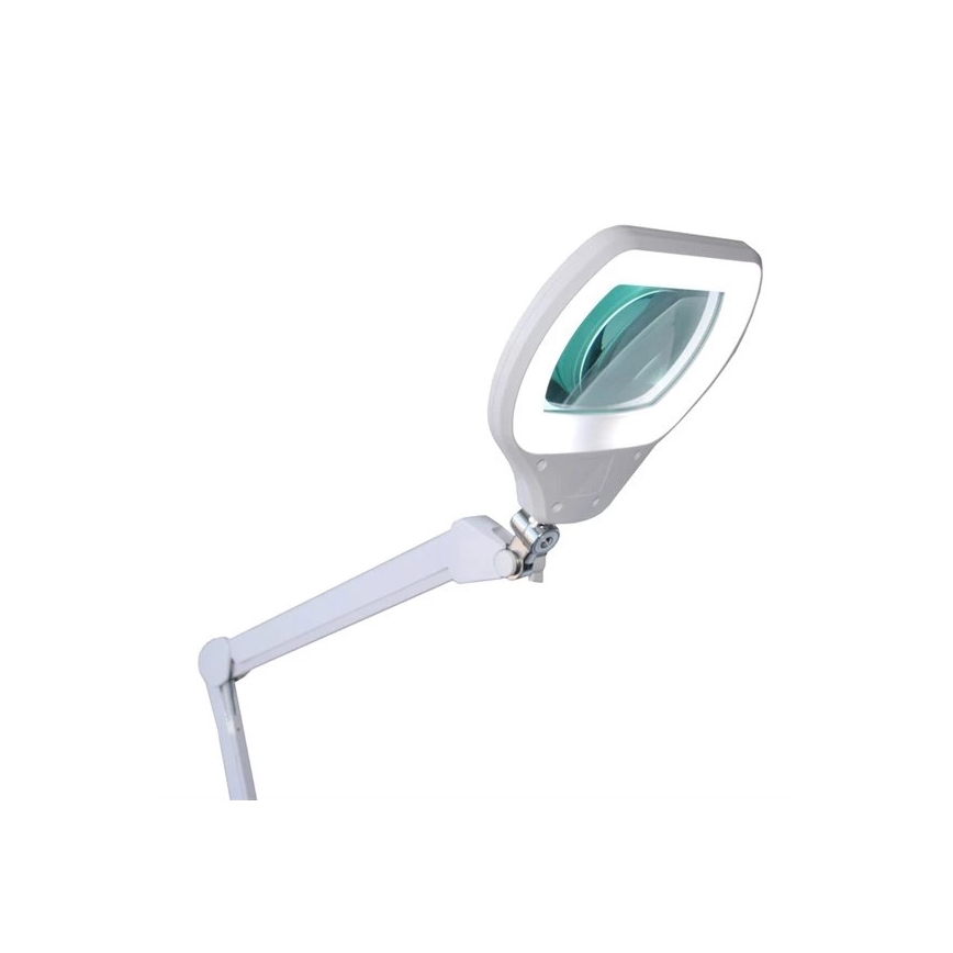 LED Zatemnitvena namizna svetilka z lupo LED/12W/230V bela