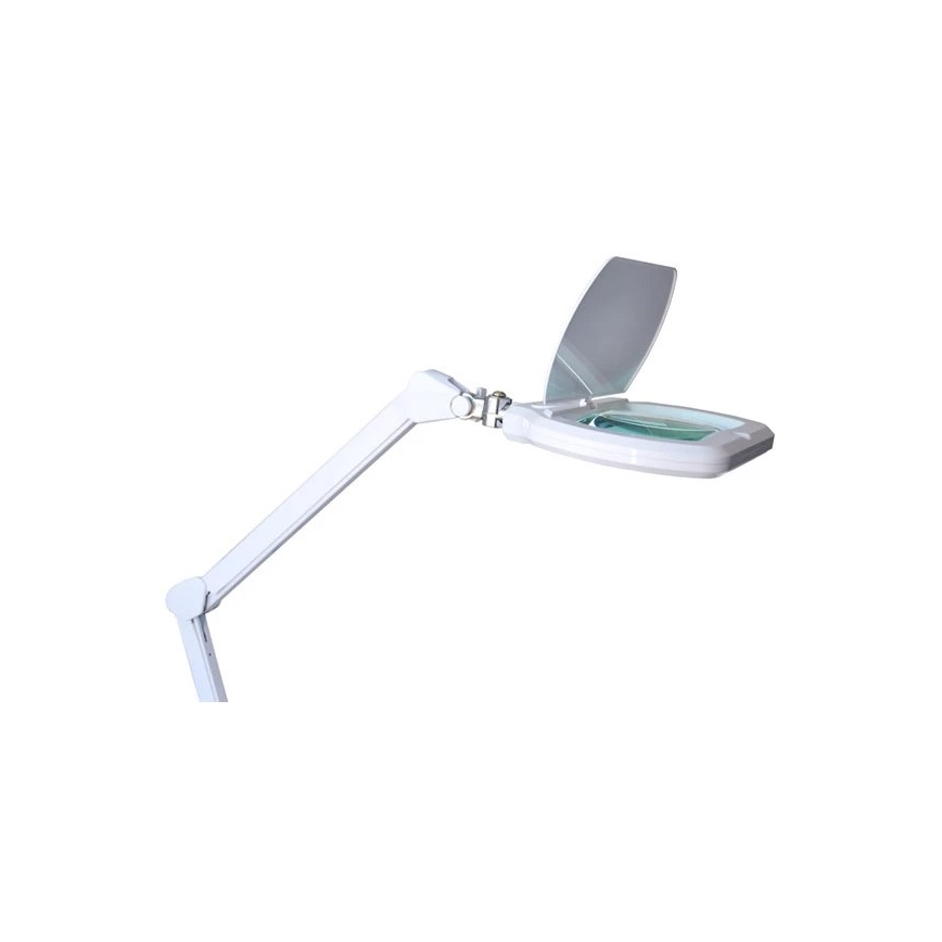 LED Zatemnitvena namizna svetilka z lupo LED/12W/230V bela