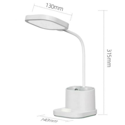 LED Zatemnitvena namizna svetilka z nosilcem in power bankom LED/5W/5V 2400mAh