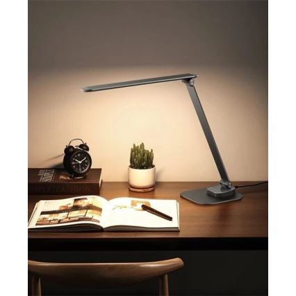 LED Zatemnitvena namizna svetilka z USB LED/7,5W/230V 3000K/4000K/5500K antracit