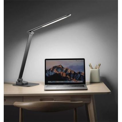 LED Zatemnitvena namizna svetilka z USB LED/7,5W/230V 3000K/4000K/5500K antracit