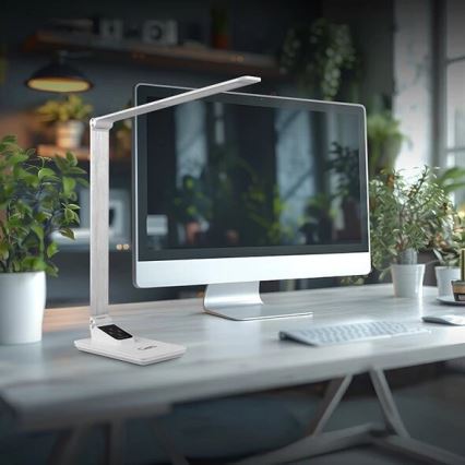 LED Zatemnitvena namizna svetilka z USB LED/7W/230V 3000K/4000K/5500K bela