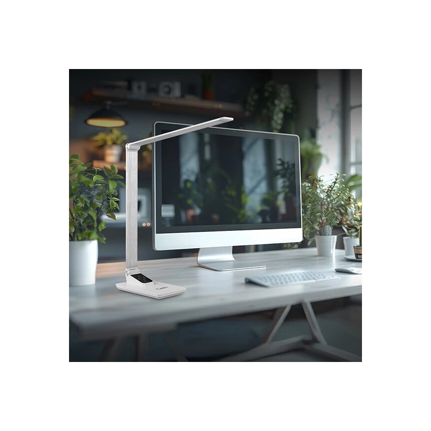 LED Zatemnitvena namizna svetilka z USB LED/7W/230V 3000K/4000K/5500K bela