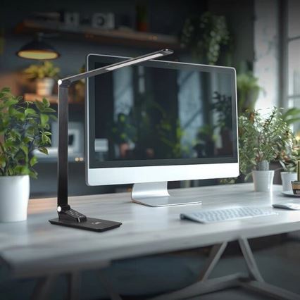 LED Zatemnitvena namizna svetilka z USB LED/7W/230V 3000K/4000K/5500K črna
