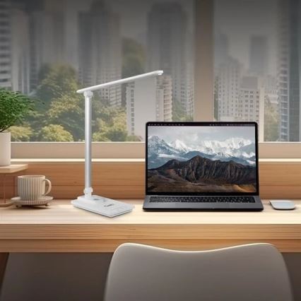 LED Zatemnitvena namizna svetilka z USB LED/9W/230V 3000K/4000K/5500K bela