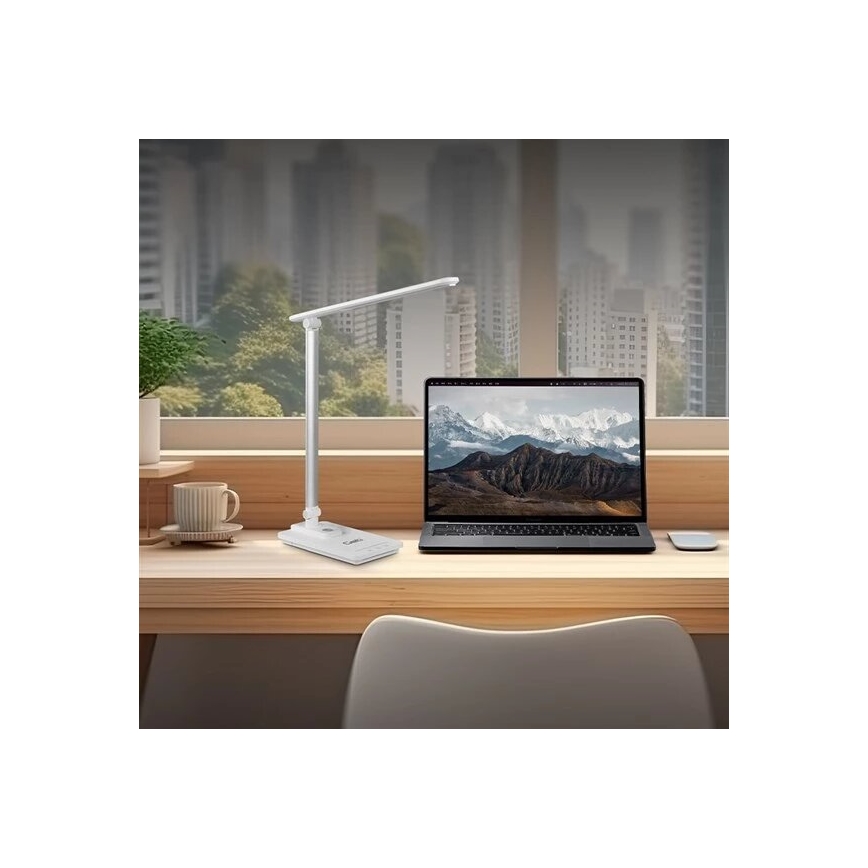 LED Zatemnitvena namizna svetilka z USB LED/9W/230V 3000K/4000K/5500K bela