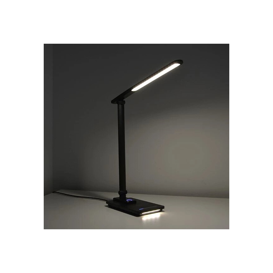 LED Zatemnitvena namizna svetilka z USB LED/9W/230V 3000K/4000K/5500K črna