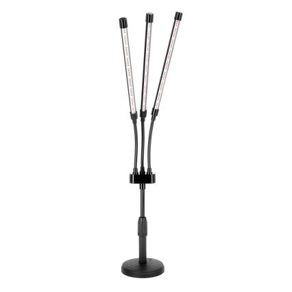 LED Zatemnitvena fleksibilna namizna svetilka za gojenje rastlin VITARO 3xLED/10W/230V črna